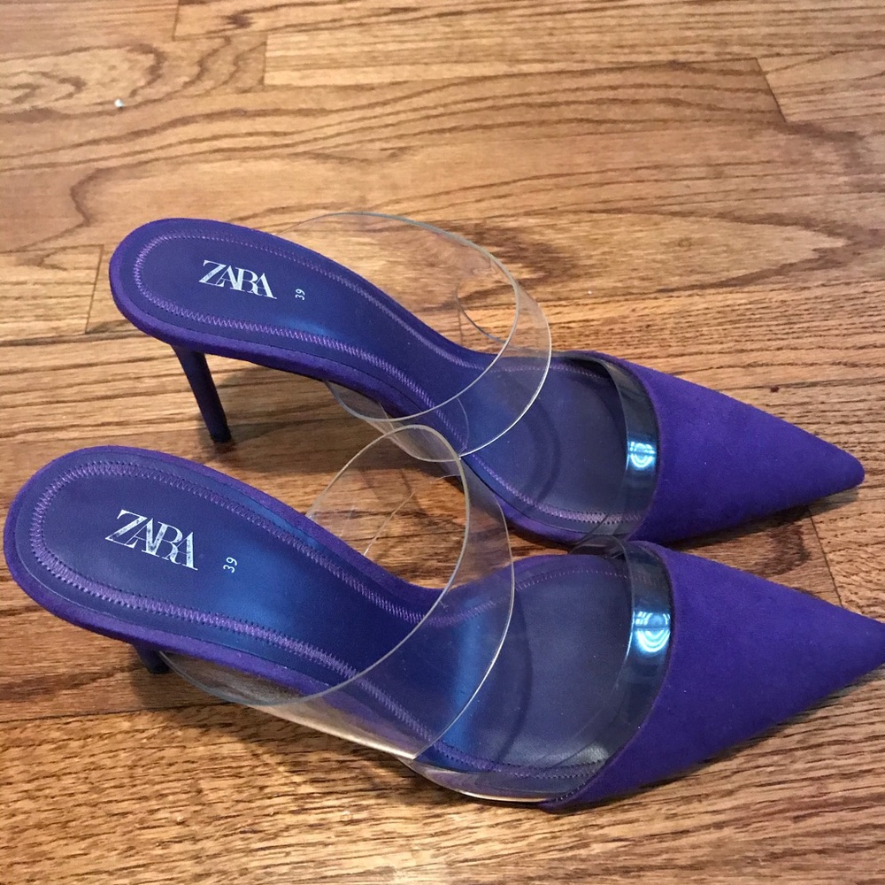 Zara Vinyl Heeled Mule
